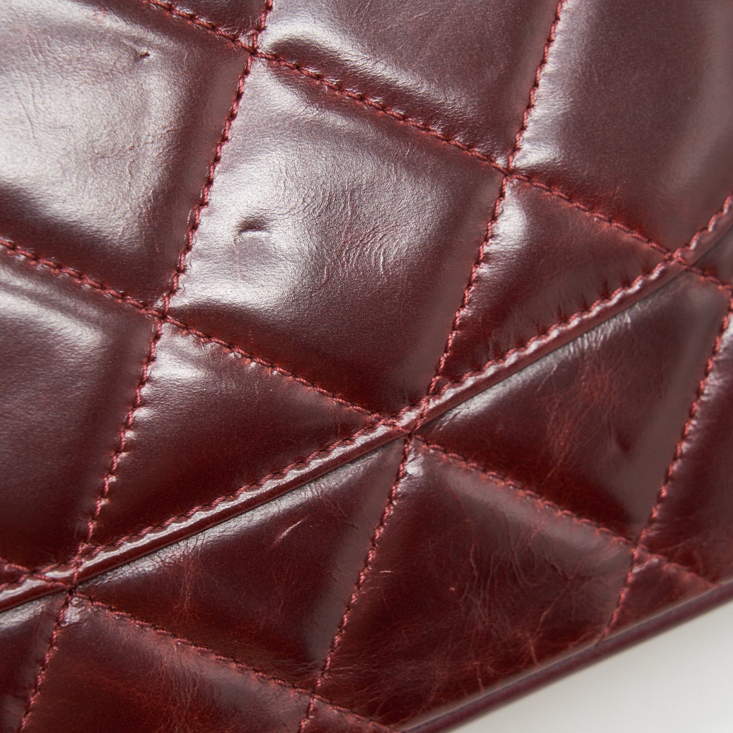 Chanel Quilted Shoulder Flap Bag Lambskin Red