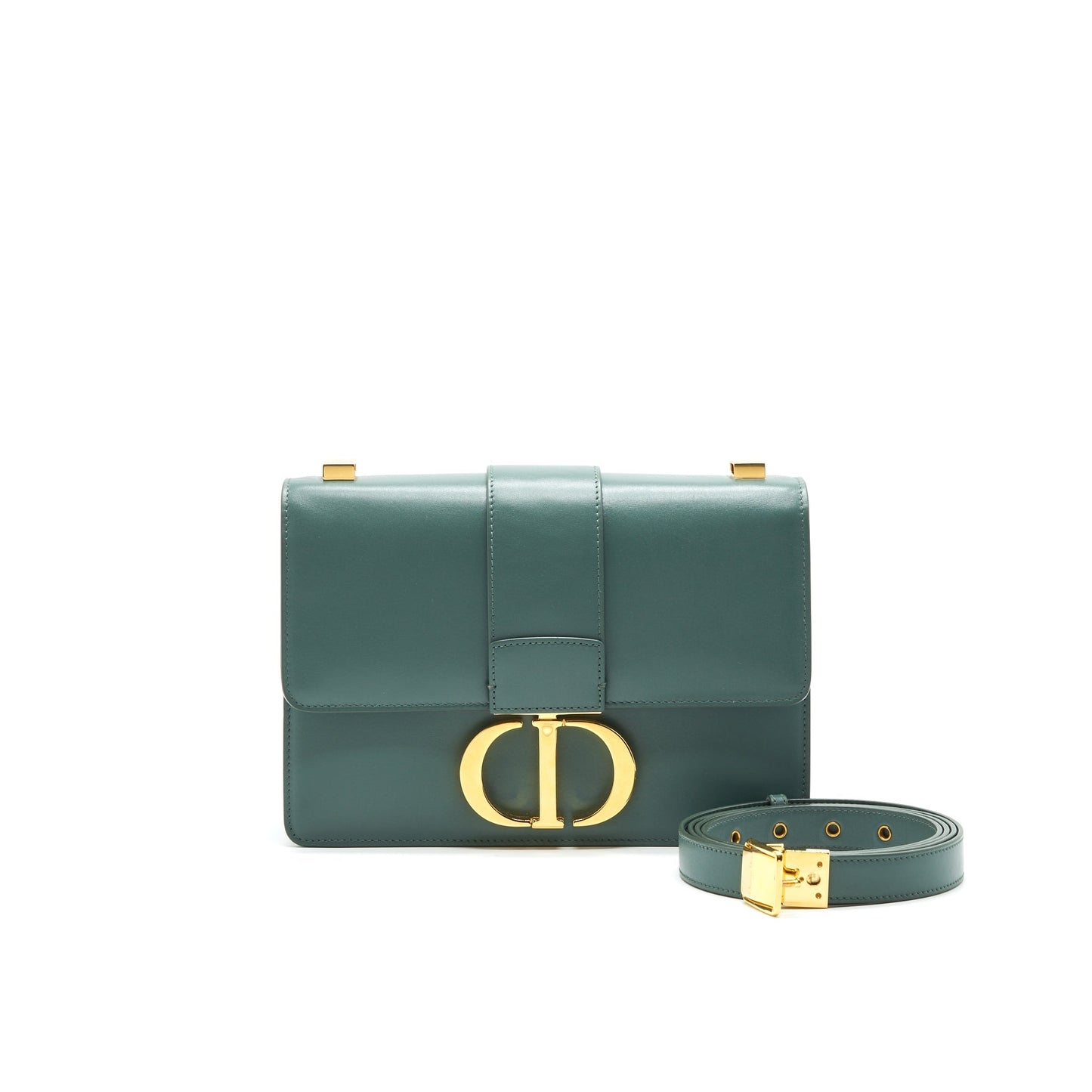 Dior 30 Montaigne Medium Purse Calfskin Green
