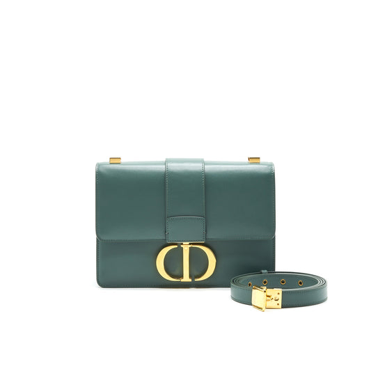 Dior 30 Montaigne Medium Purse Calfskin Green