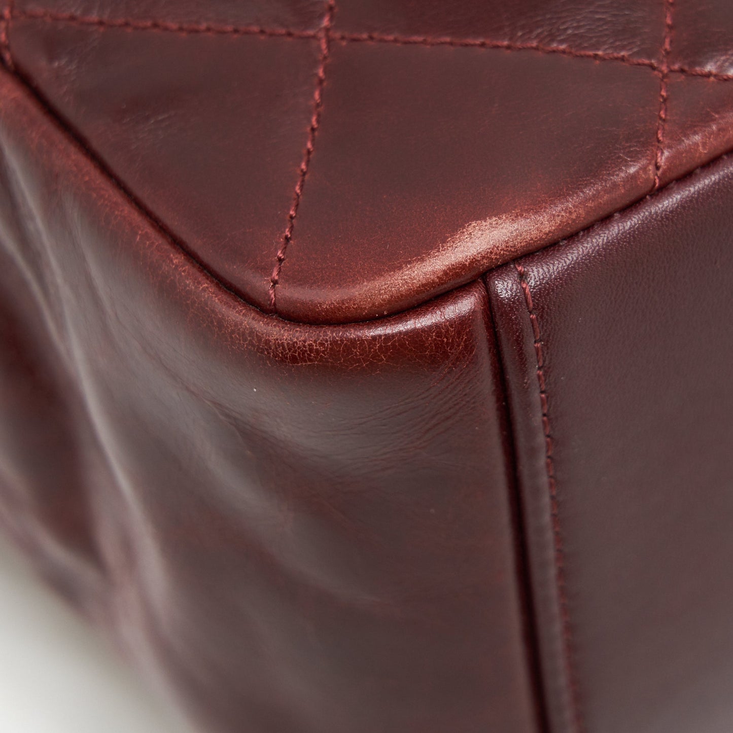 Chanel Quilted Shoulder Flap Bag Lambskin Red