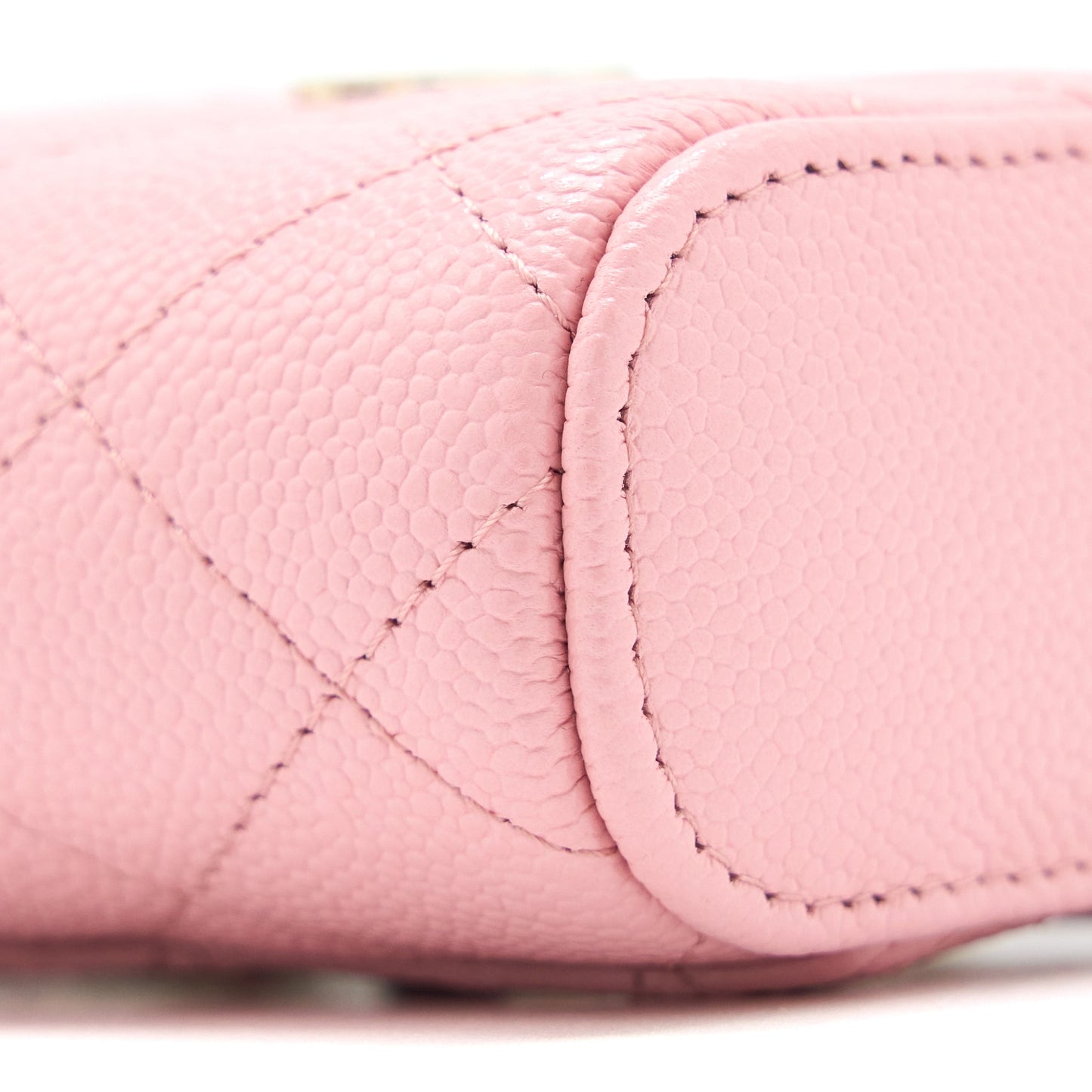 Chanel Mini Top Handle Vanity Case Caviar Pink L