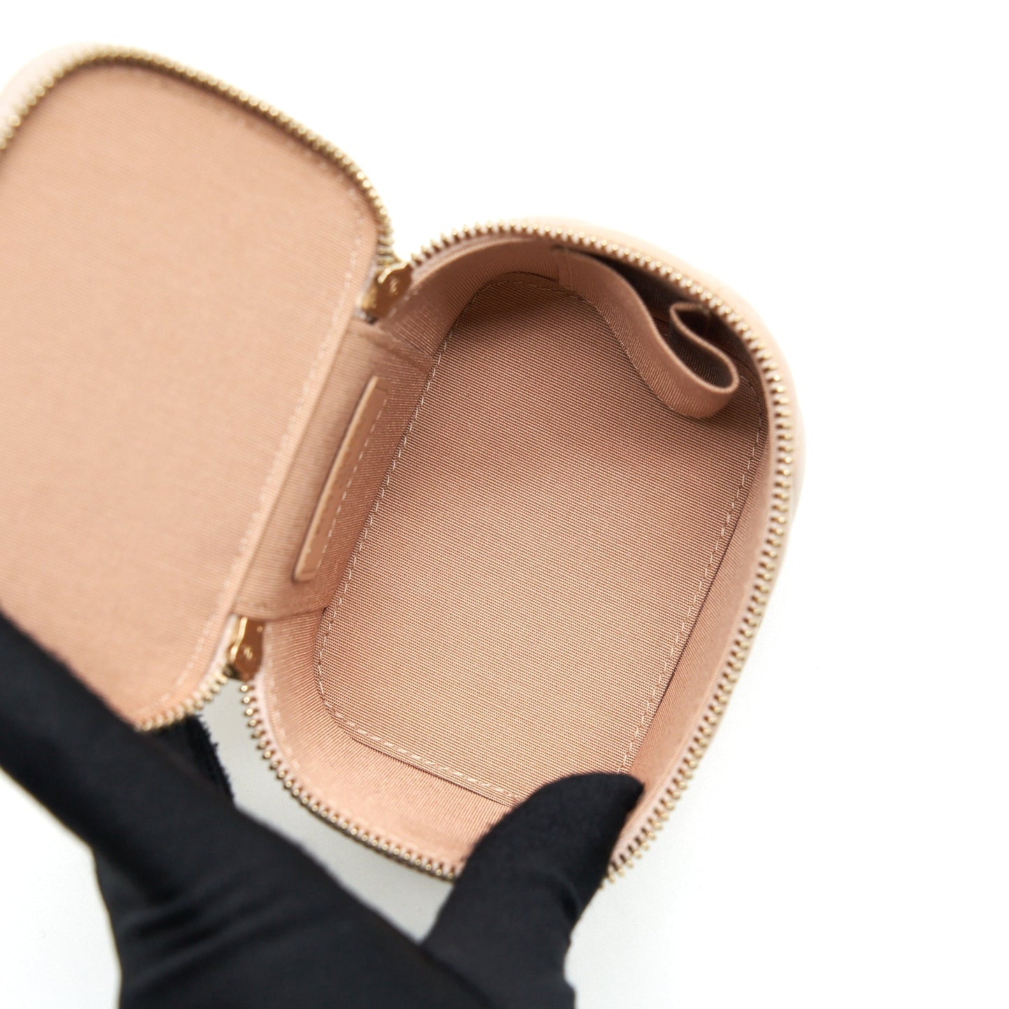 Chanel Top Handle Mini Vanity On Chain Lambskin Beige