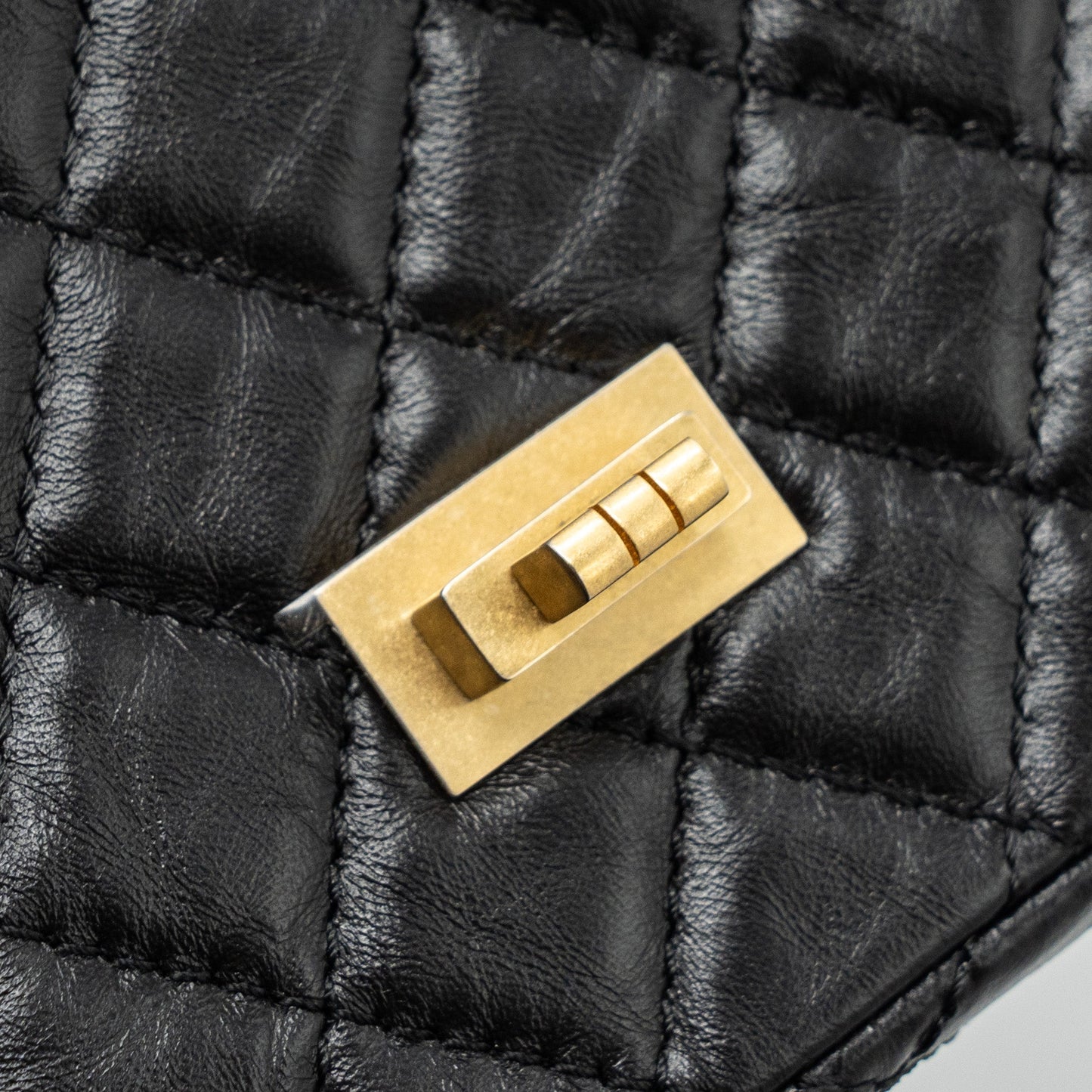 Chanel Mini 2.55 Reissue Flap Bag Aged Calfskin Black Brushed