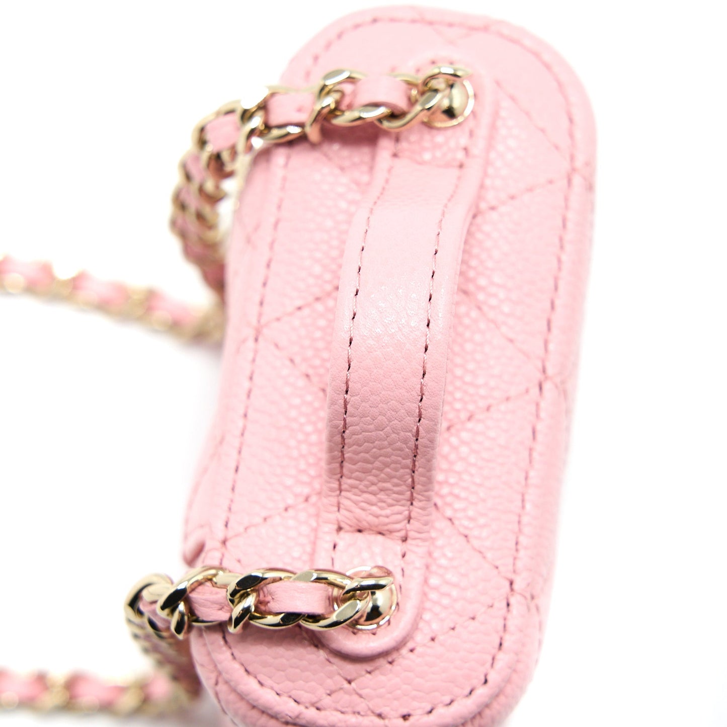 Chanel Mini Top Handle Vanity Case Caviar Pink L