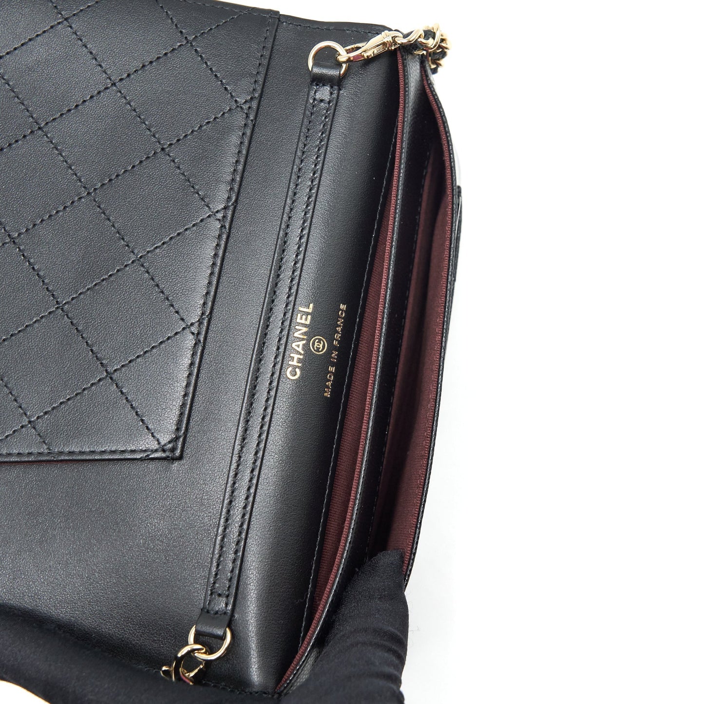 Chanel 2 In 1 Wallet On Chain Caviar Black