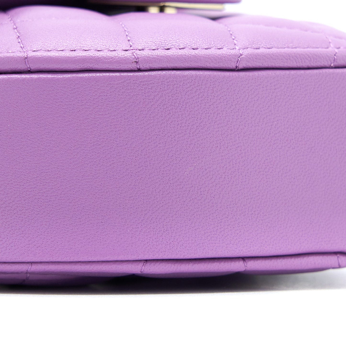 Chanel Small Heart Bag Lambskin Purple L