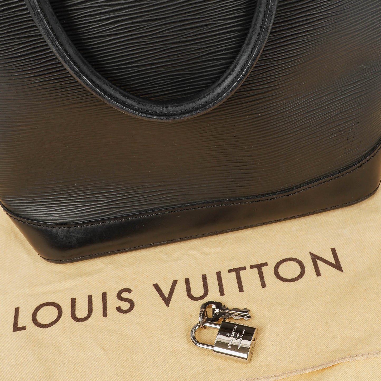 Louis Vuitton Lockit PM Black Epi Leather Bag