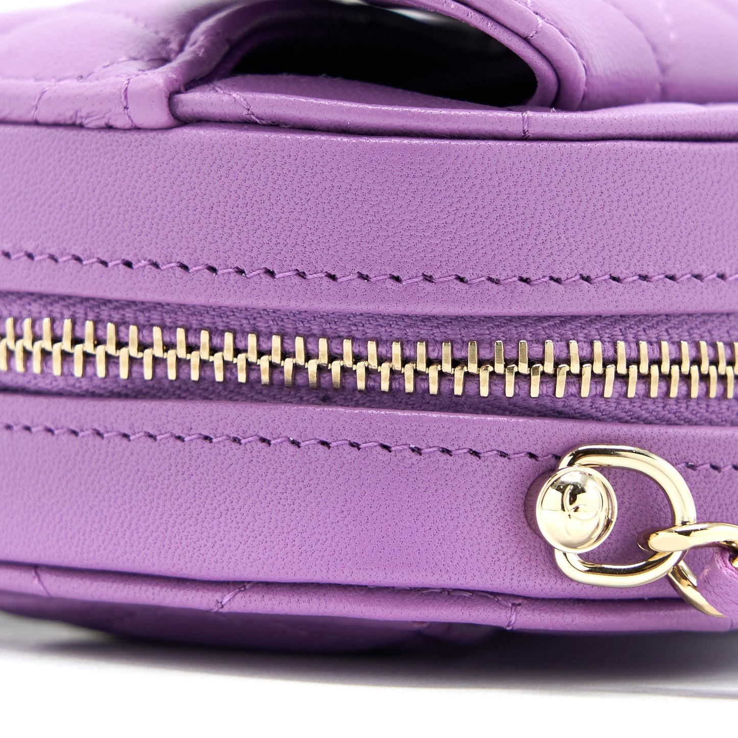 Chanel Small Heart Bag Lambskin Purple L