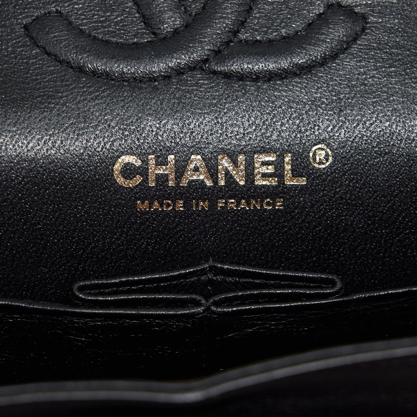 Chanel Small Classic Double Flap Bag Chevron Lambskin Black