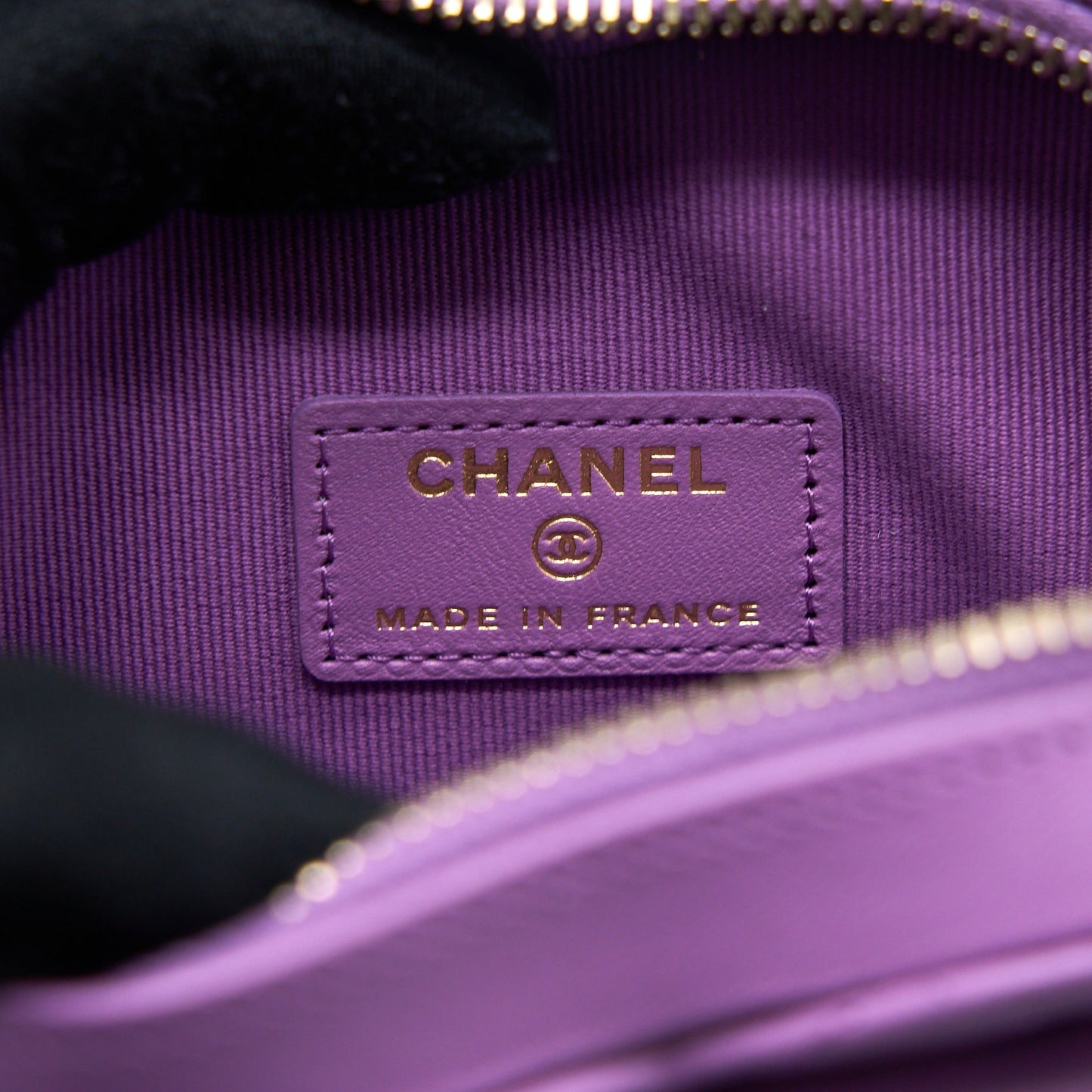 Chanel Small Heart Bag Lambskin Purple L