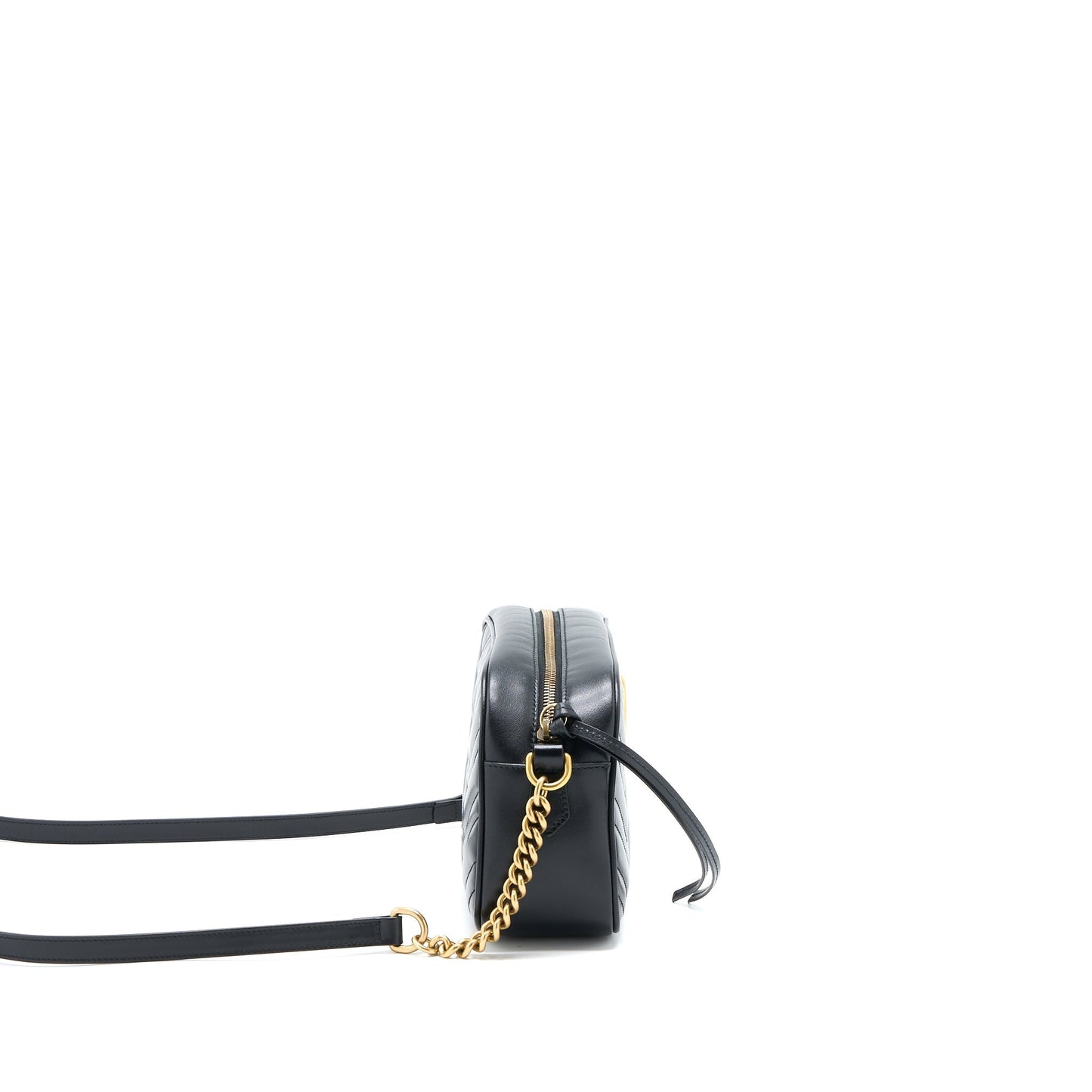 Gucci GG Marmont Camera Shoulder Bag Calfskin Black Brushed