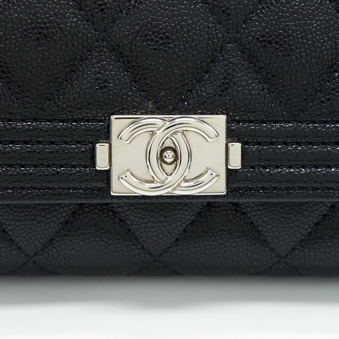 Chanel Boy Card Holder Caviar Black