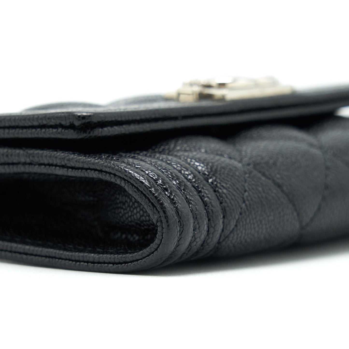 Chanel Boy Card Holder Caviar Black