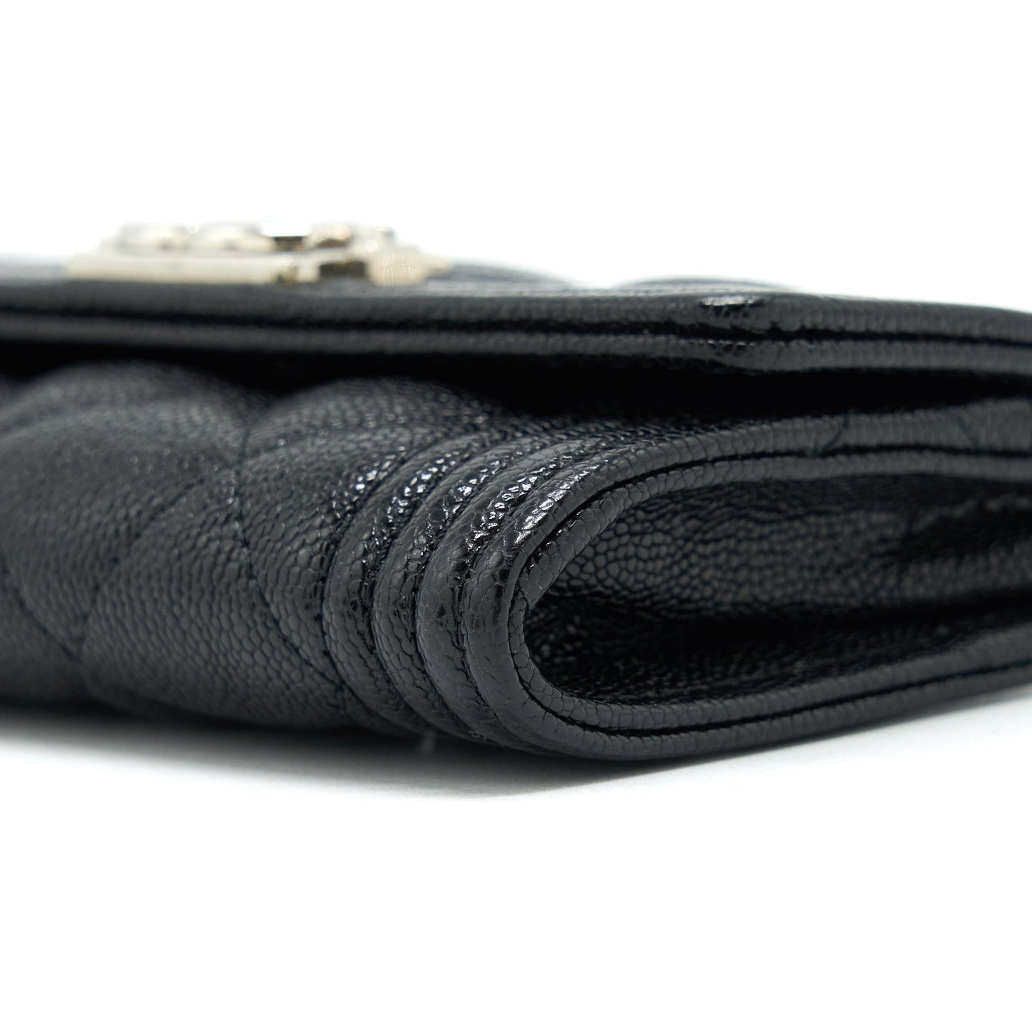 Chanel Boy Card Holder Caviar Black