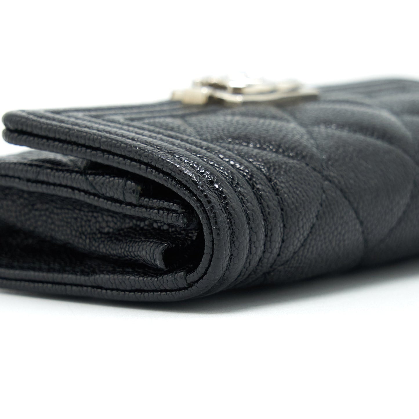 Chanel Boy Card Holder Caviar Black