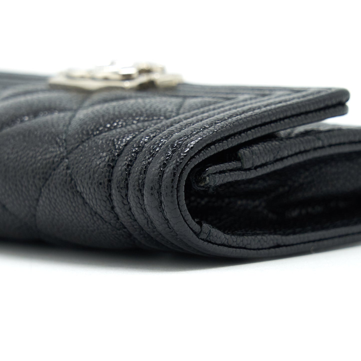 Chanel Boy Card Holder Caviar Black