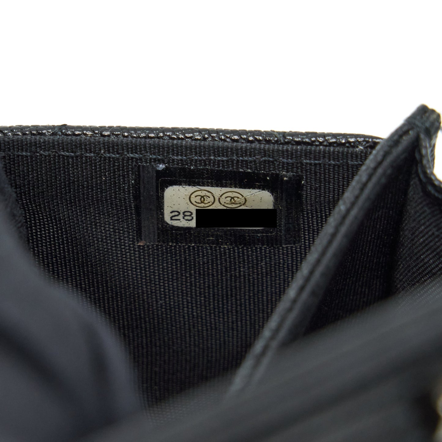Chanel Boy Card Holder Caviar Black