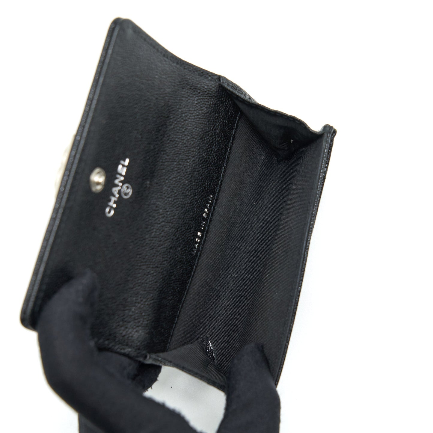 Chanel Boy Card Holder Caviar Black