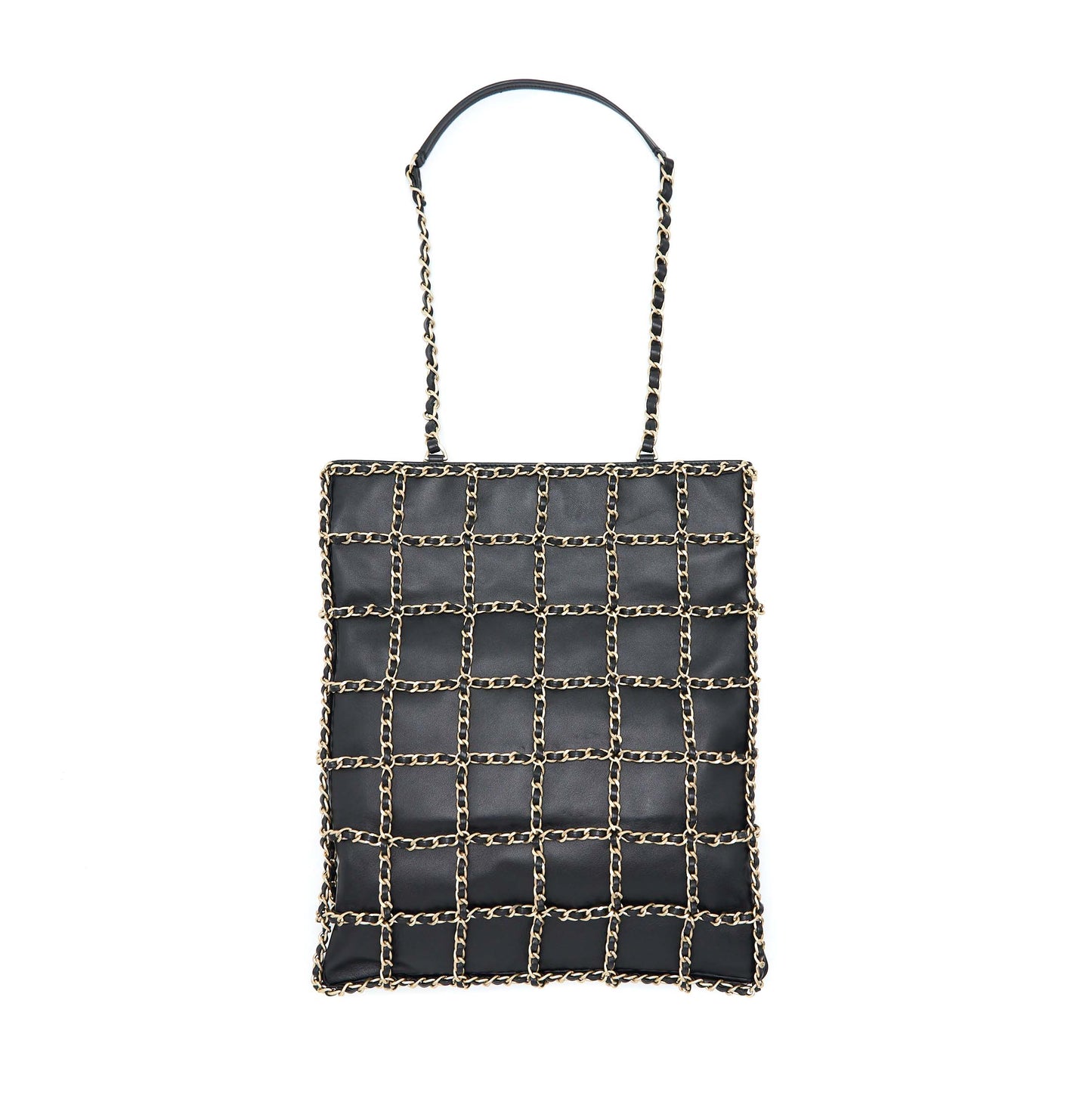 Chanel Cruise 2020 black chained Tote Bag Lambskin Black L