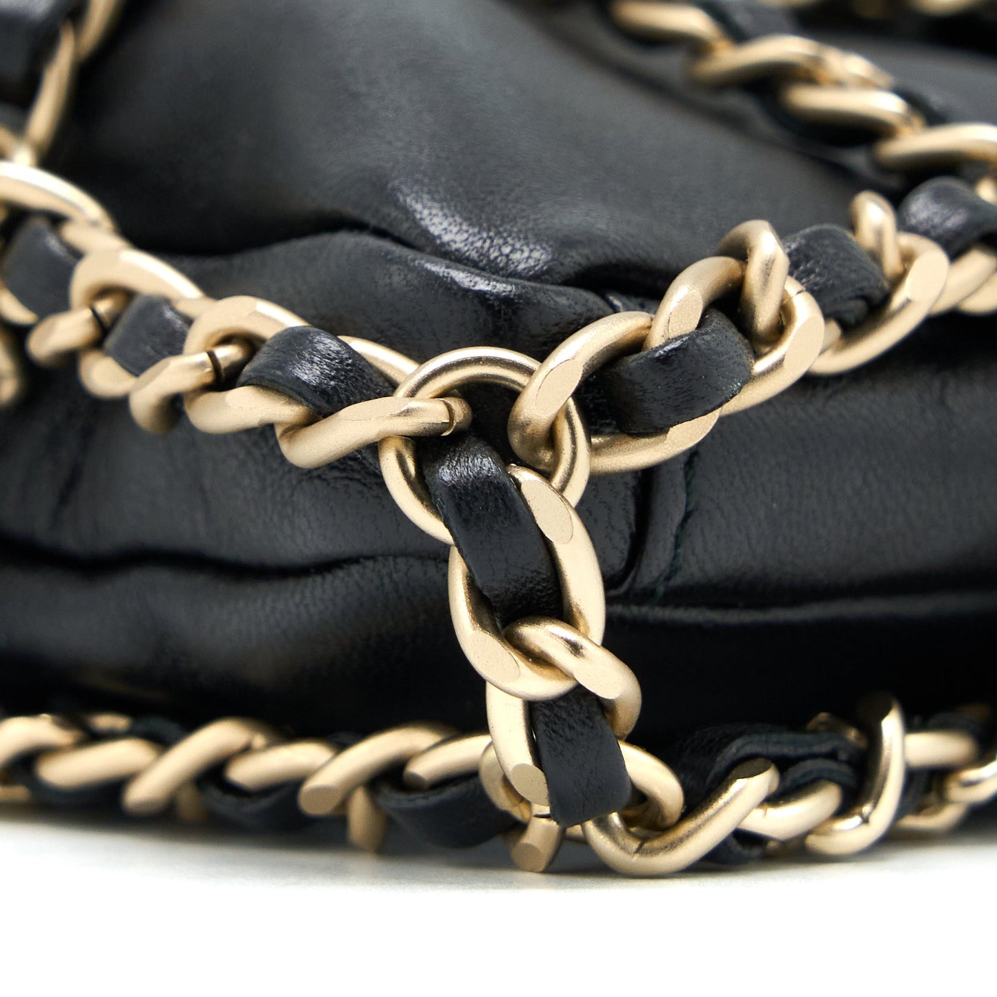 Chanel Cruise 2020 black chained Tote Bag Lambskin Black L