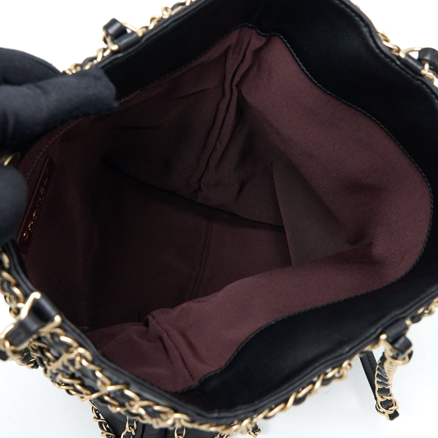 Chanel Cruise 2020 black chained Tote Bag Lambskin Black L