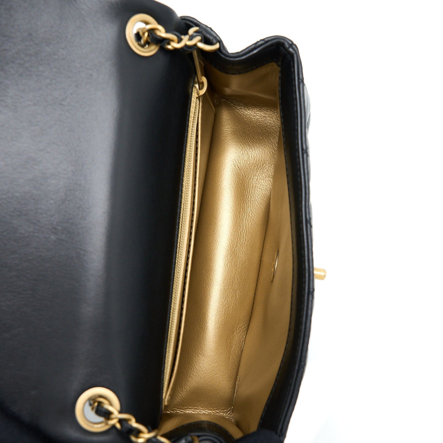 Chanel Pearl Crush Mini Rectangular Flap Bag Lambskin Black Brushed