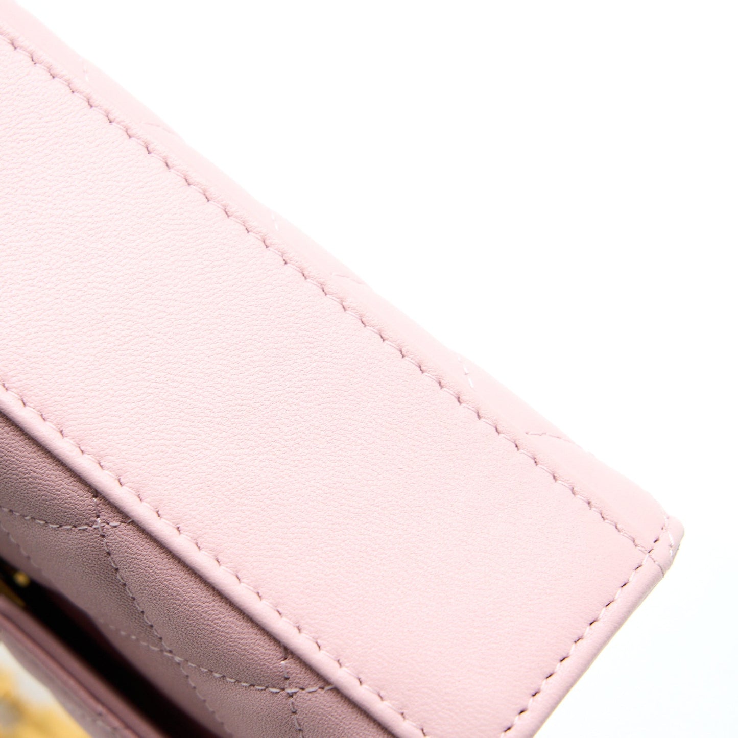 Chanel 22B Mini Flap Bag with Enamel Top Handle Lambskin Pink Brushed