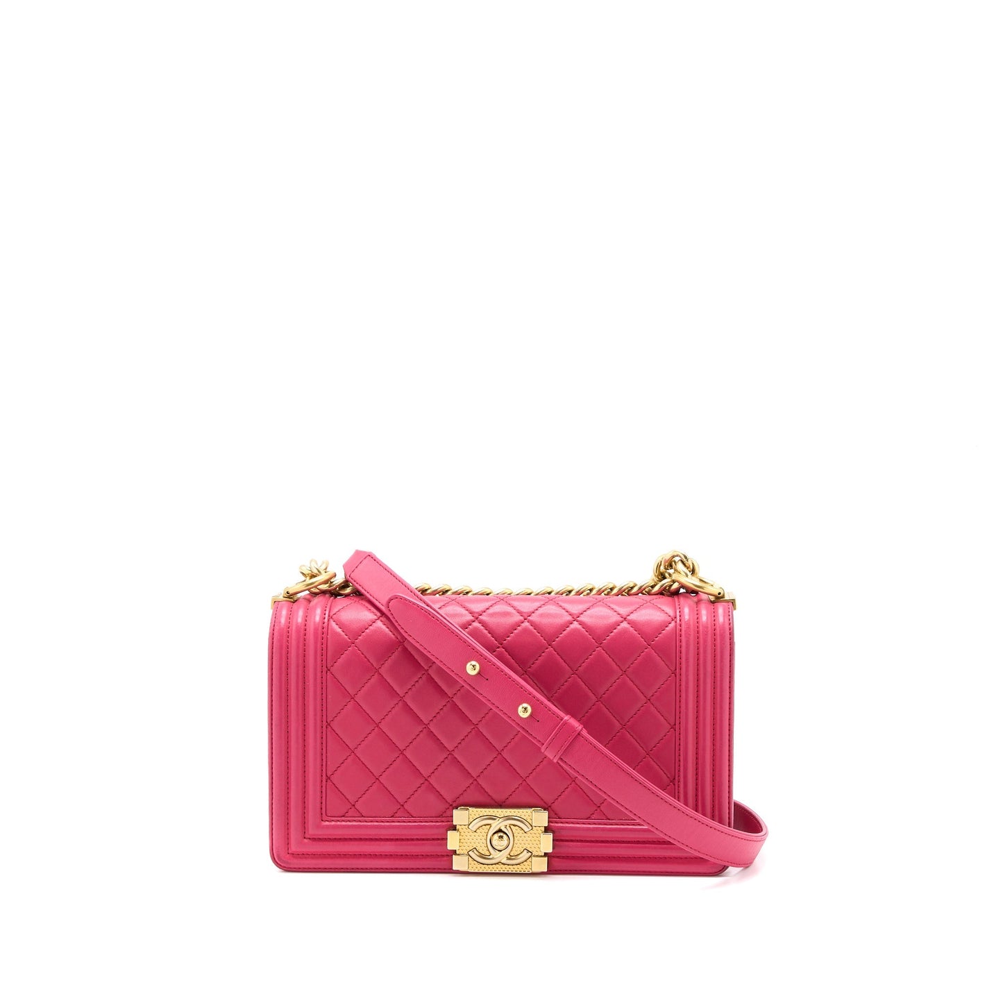 Chanel Medium Boy Bag Lambskin Pink
