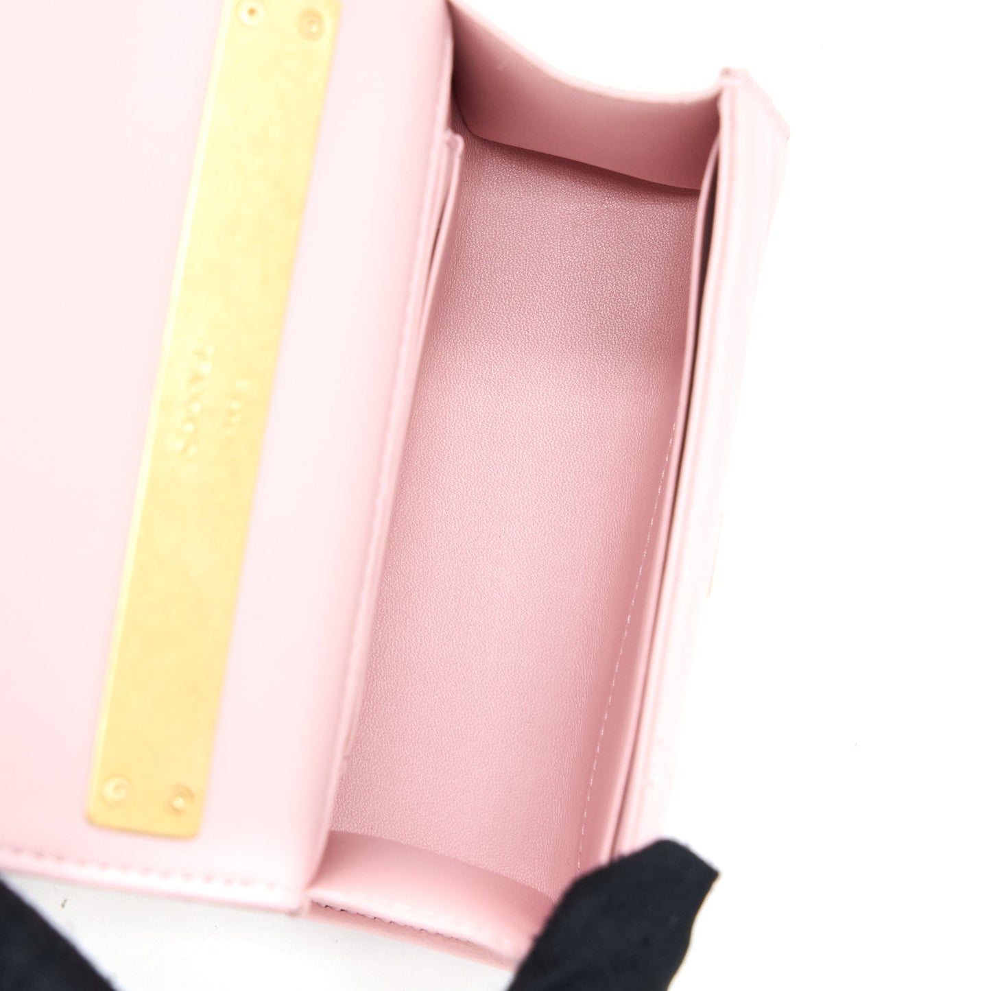 Chanel 22B Mini Flap Bag with Enamel Top Handle Lambskin Pink Brushed