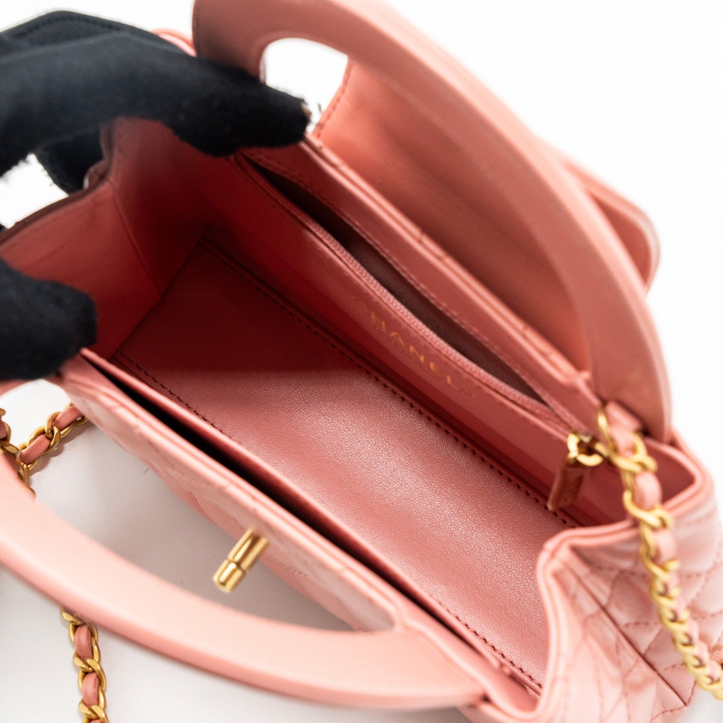Chanel 23k Mini Shopping Tote Calfskin Pink Brushed (Microchip)