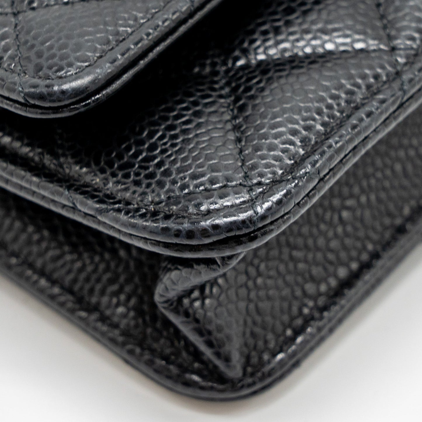Chanel Classic Wallet On Chain Caviar Black  (Microchip)