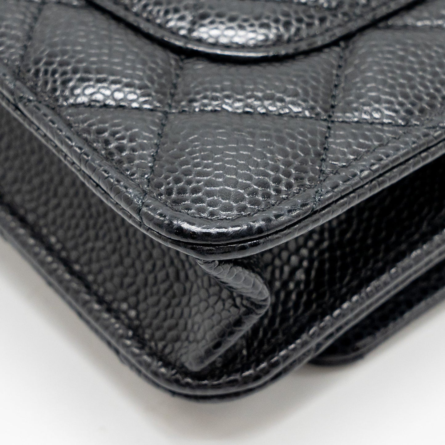 Chanel Classic Wallet On Chain Caviar Black  (Microchip)