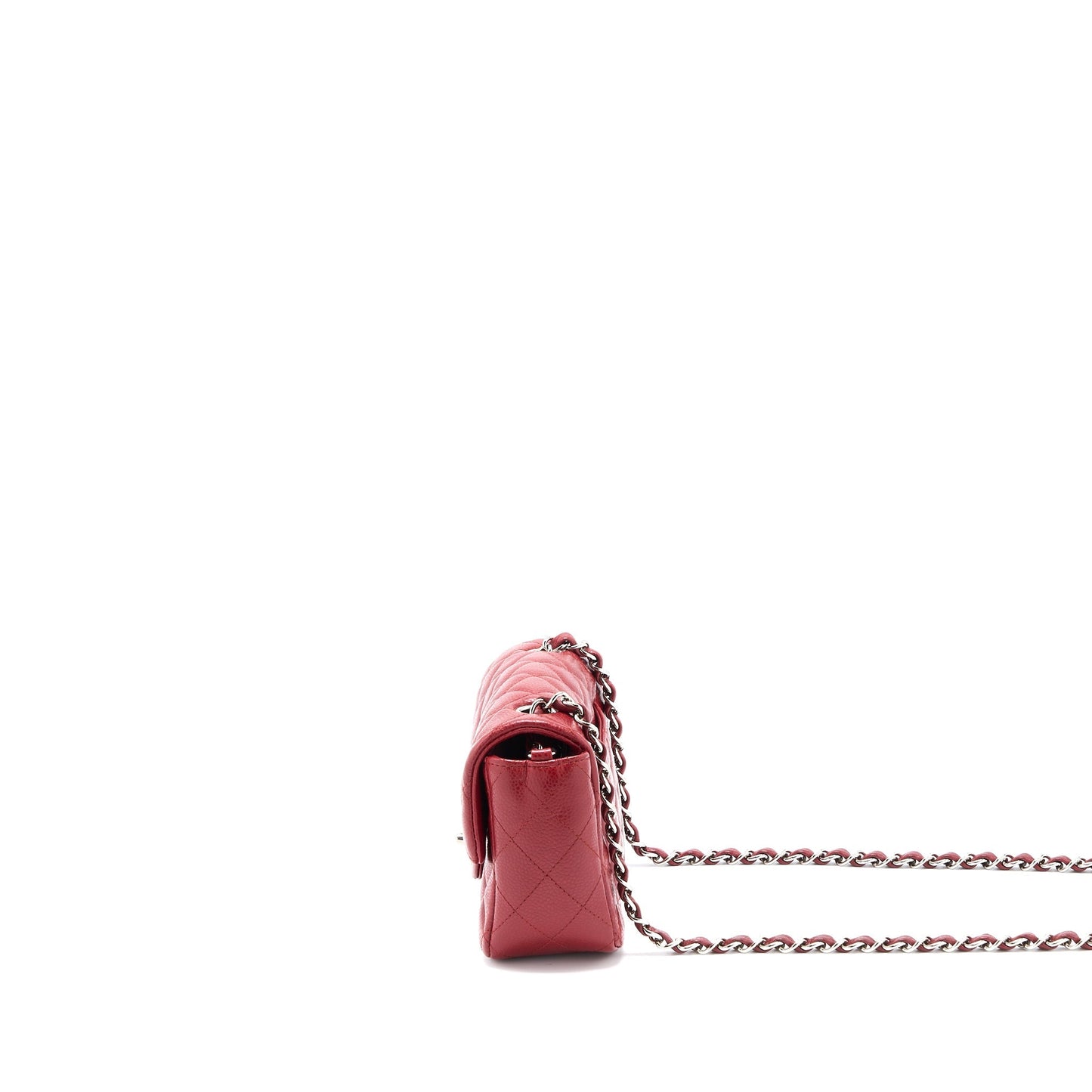 Chanel Mini Rectangular Flap Bag Caviar Red