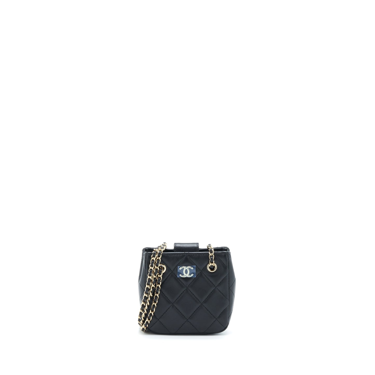 Chanel 22C Mini Crossbody Pouch Lambskin Black L