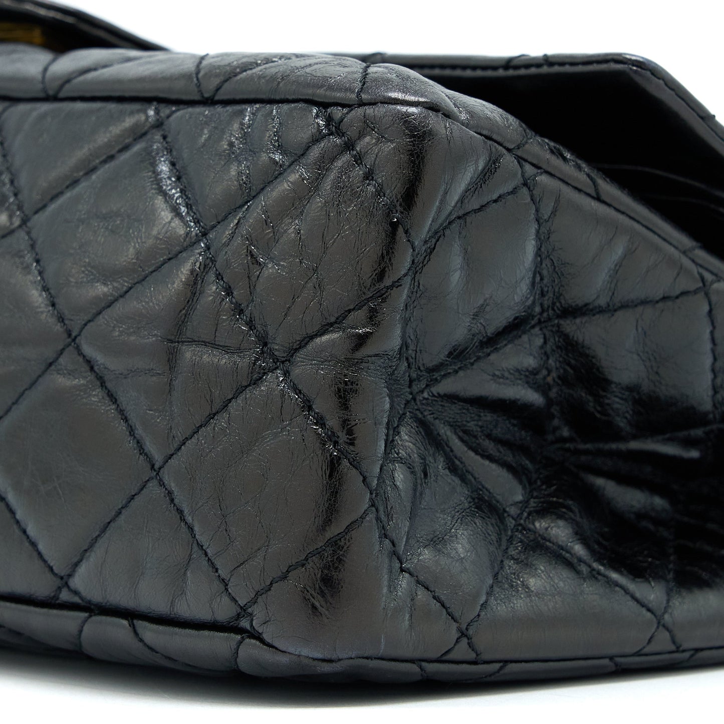 Chanel 2.55 Reissue 227 Shiny Aged Calfskin Black