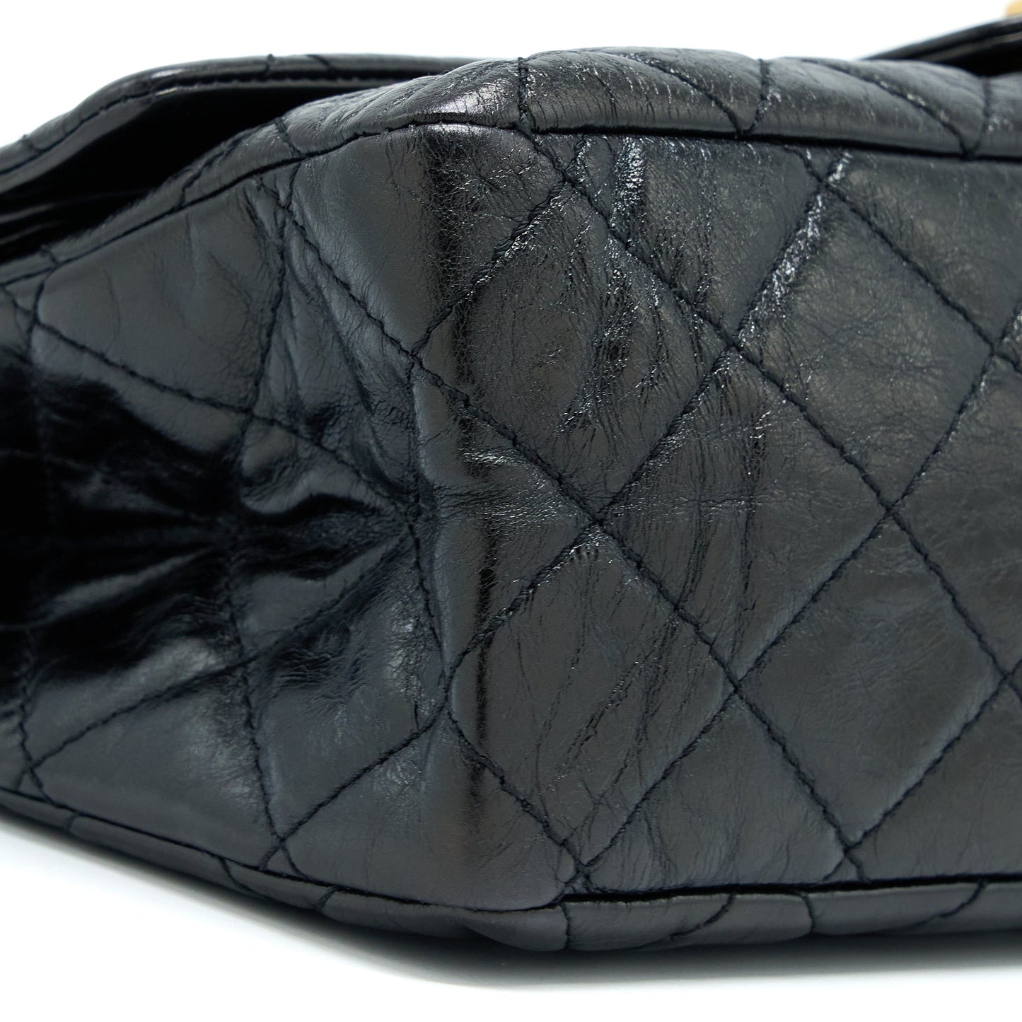 Chanel 2.55 Reissue 227 Shiny Aged Calfskin Black
