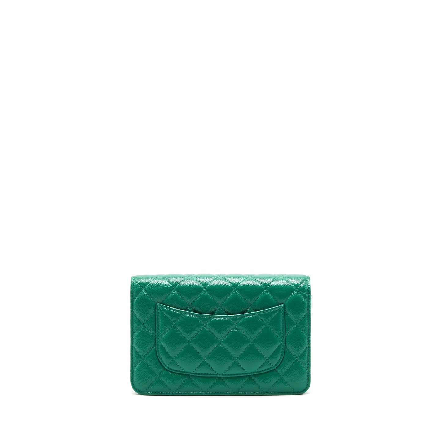 Chanel Classic Wallet On Chain Caviar Green