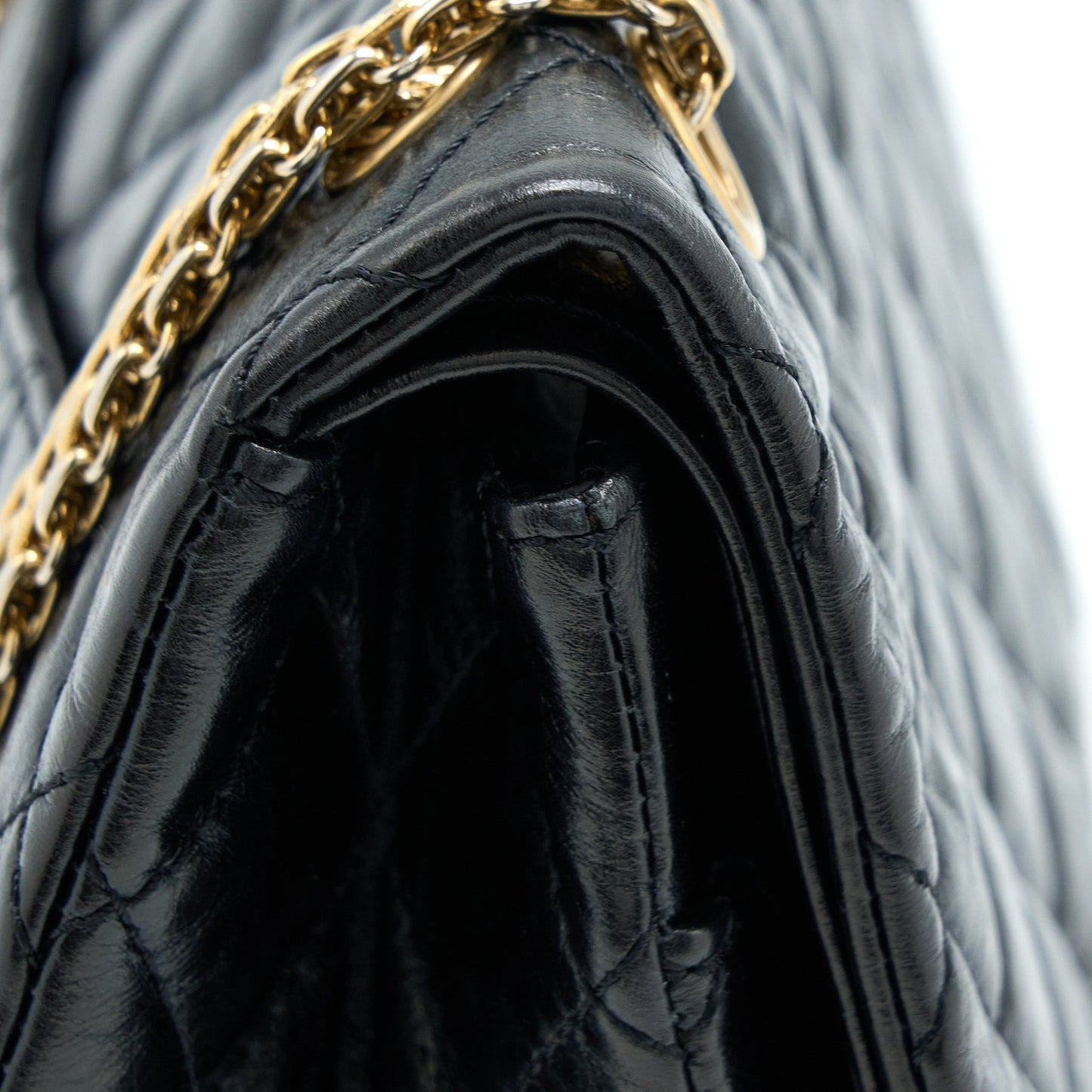 Chanel 2.55 Reissue 227 Shiny Aged Calfskin Black