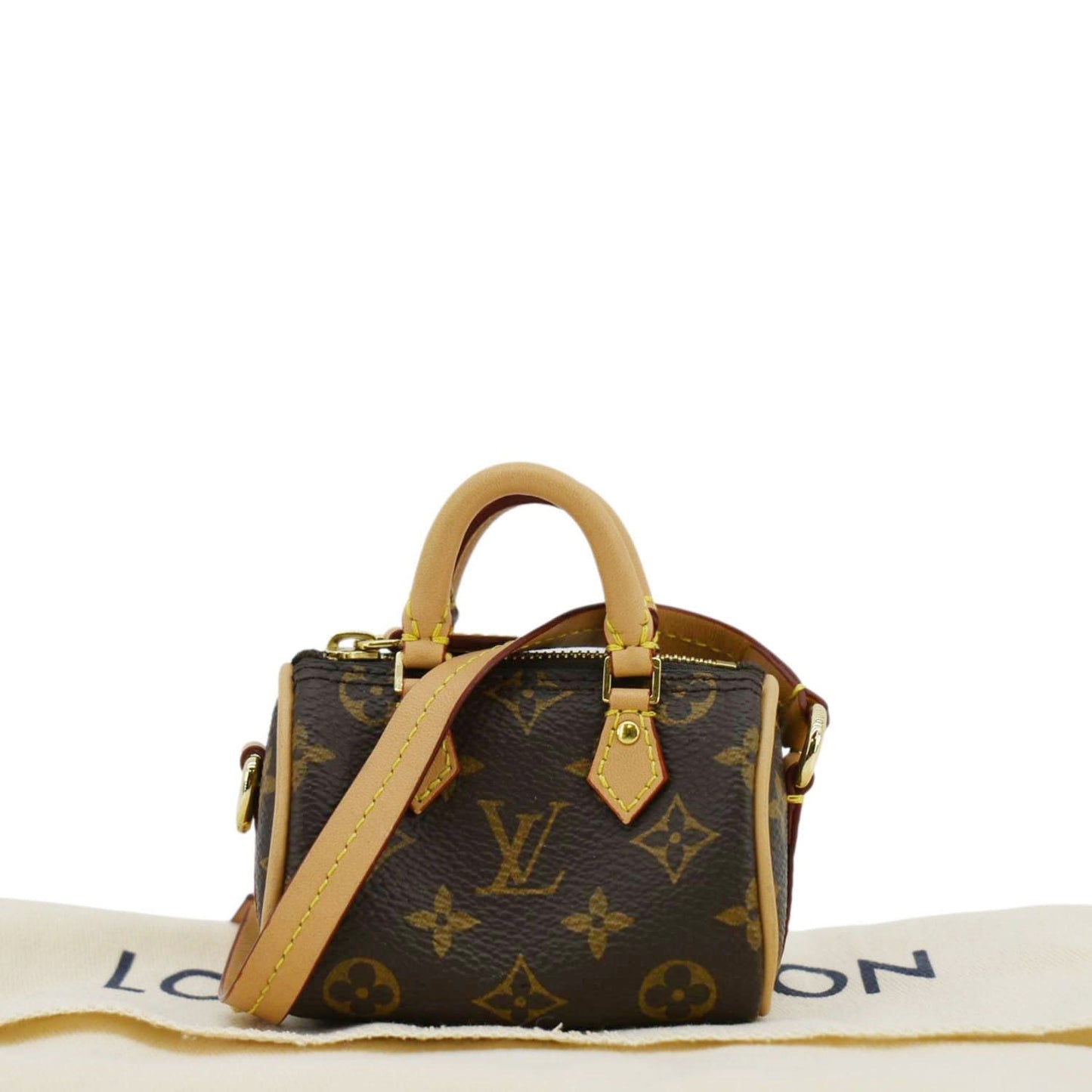 LOUIS VUITTON  Monogram Canvas Bag Charm Brown