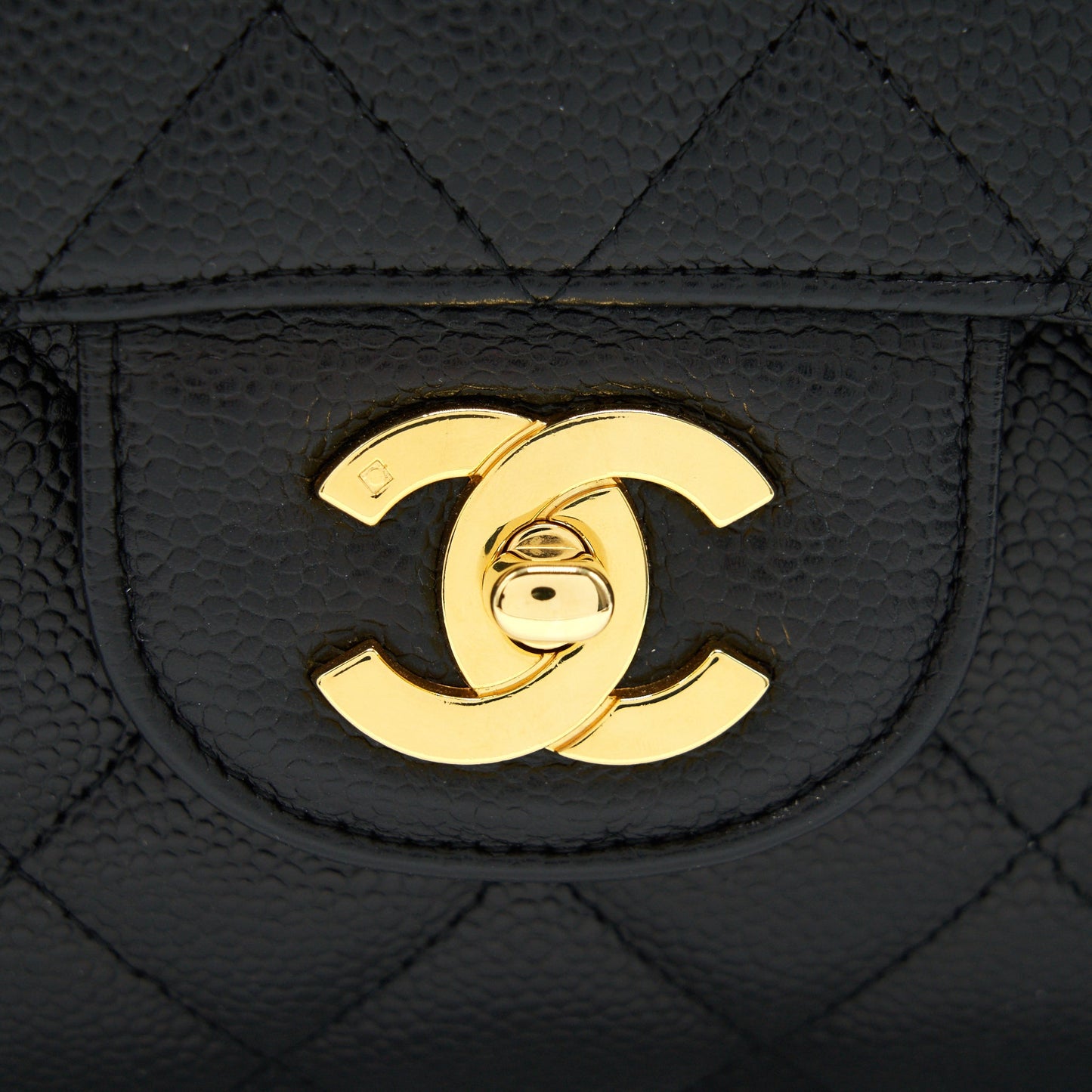 Chanel  Jumbo Single Flap Caviar Black