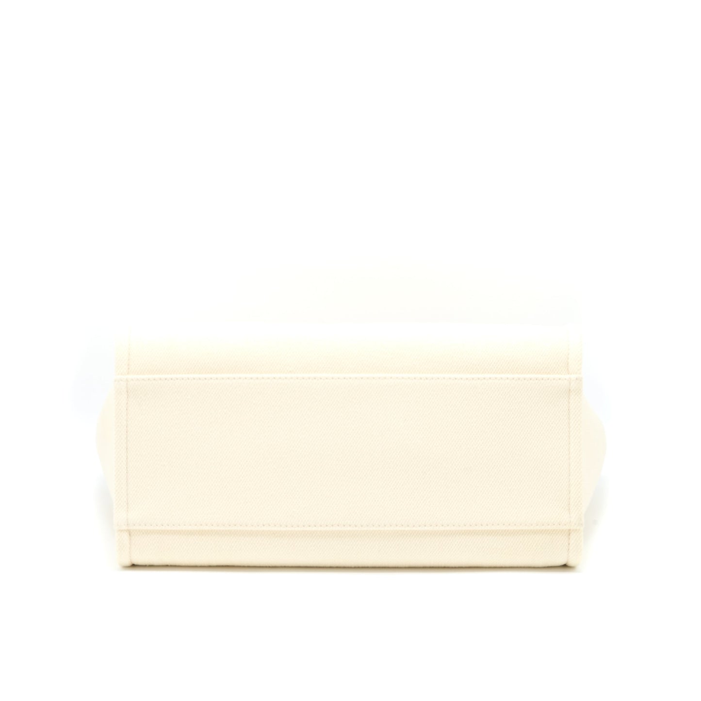 Chanel Deauville Tote Bag Fabric/Leather Creamy White/Beige