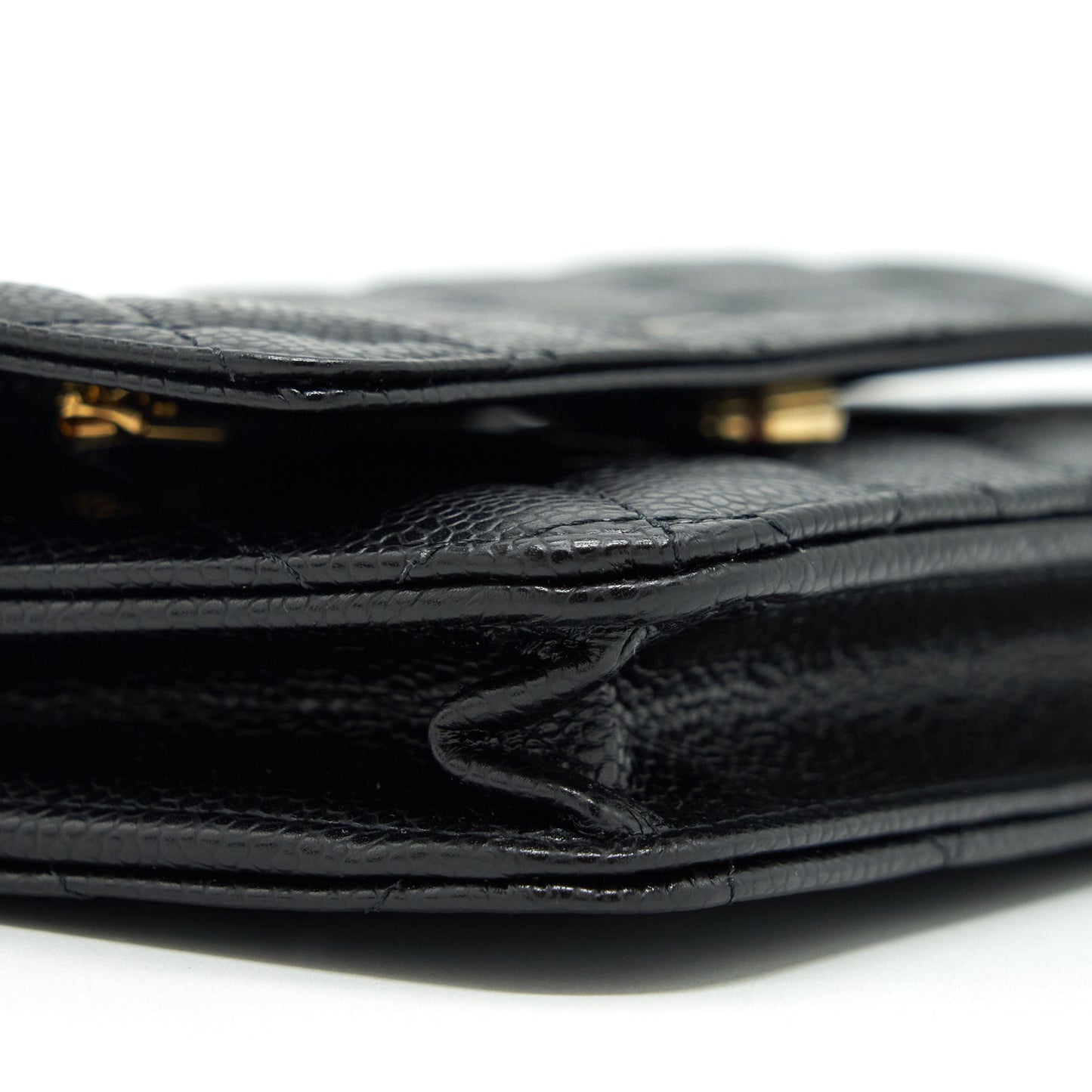 Chanel 22P Classic Wallet On Chain Caviar Black L