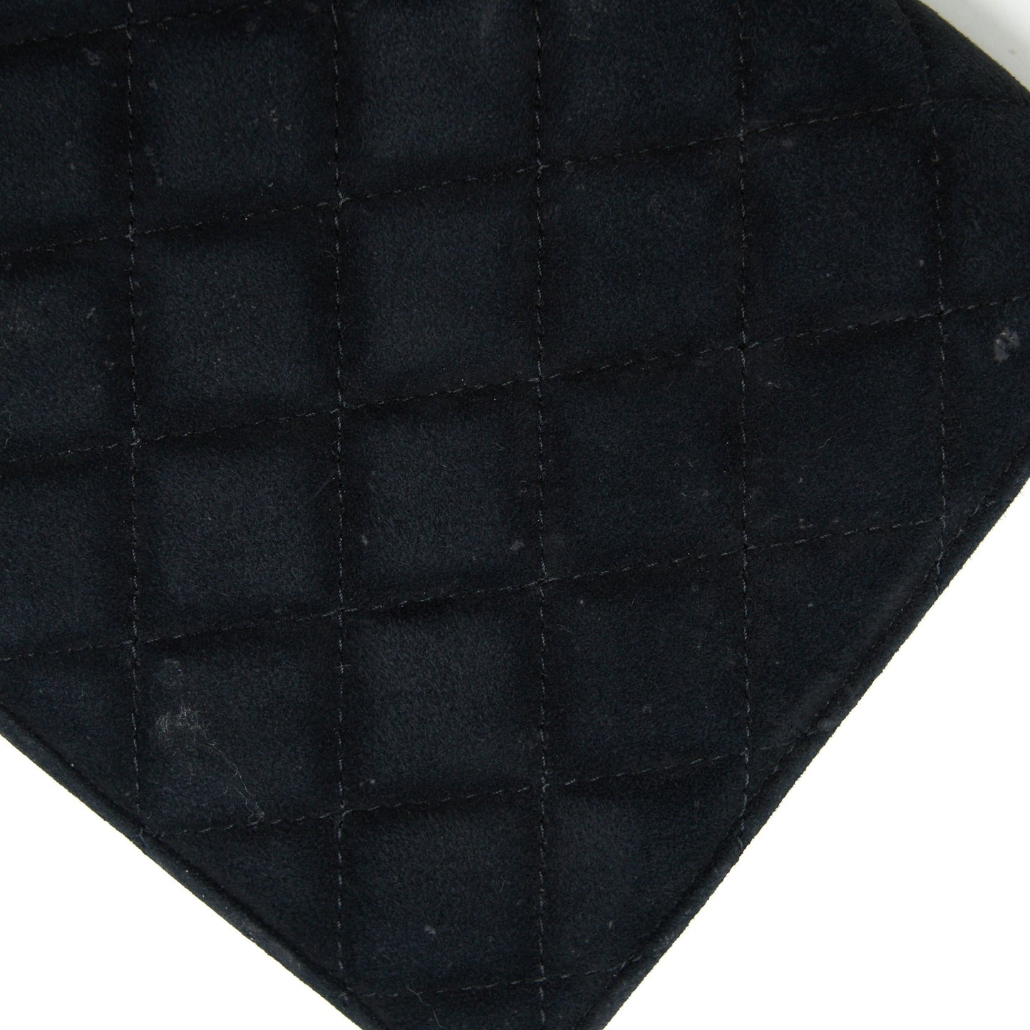 Chanel Quilted Velvet CC Logo Flap Bag black L
