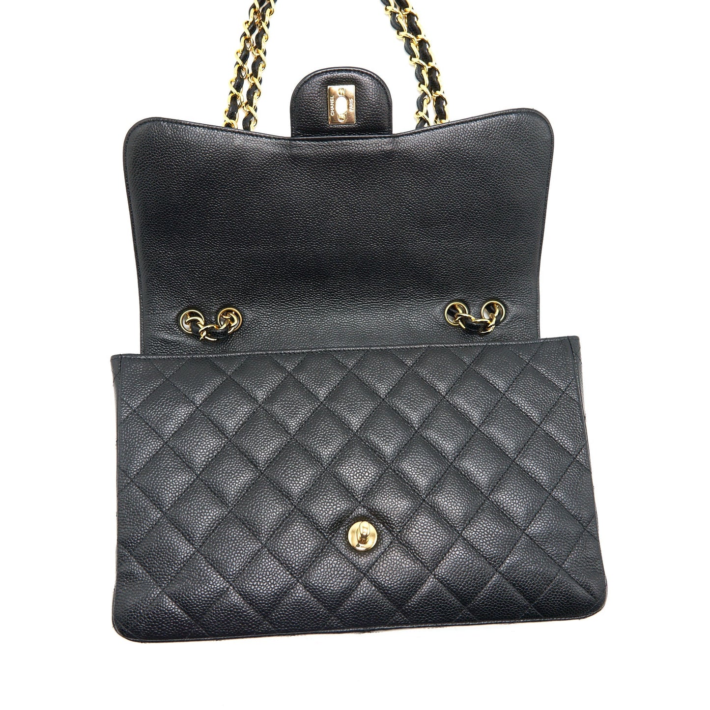 Chanel  Jumbo Single Flap Caviar Black