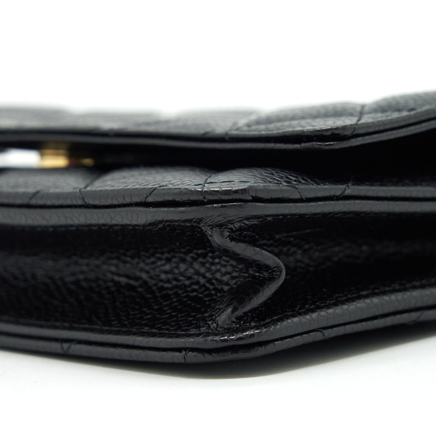 Chanel 22P Classic Wallet On Chain Caviar Black L