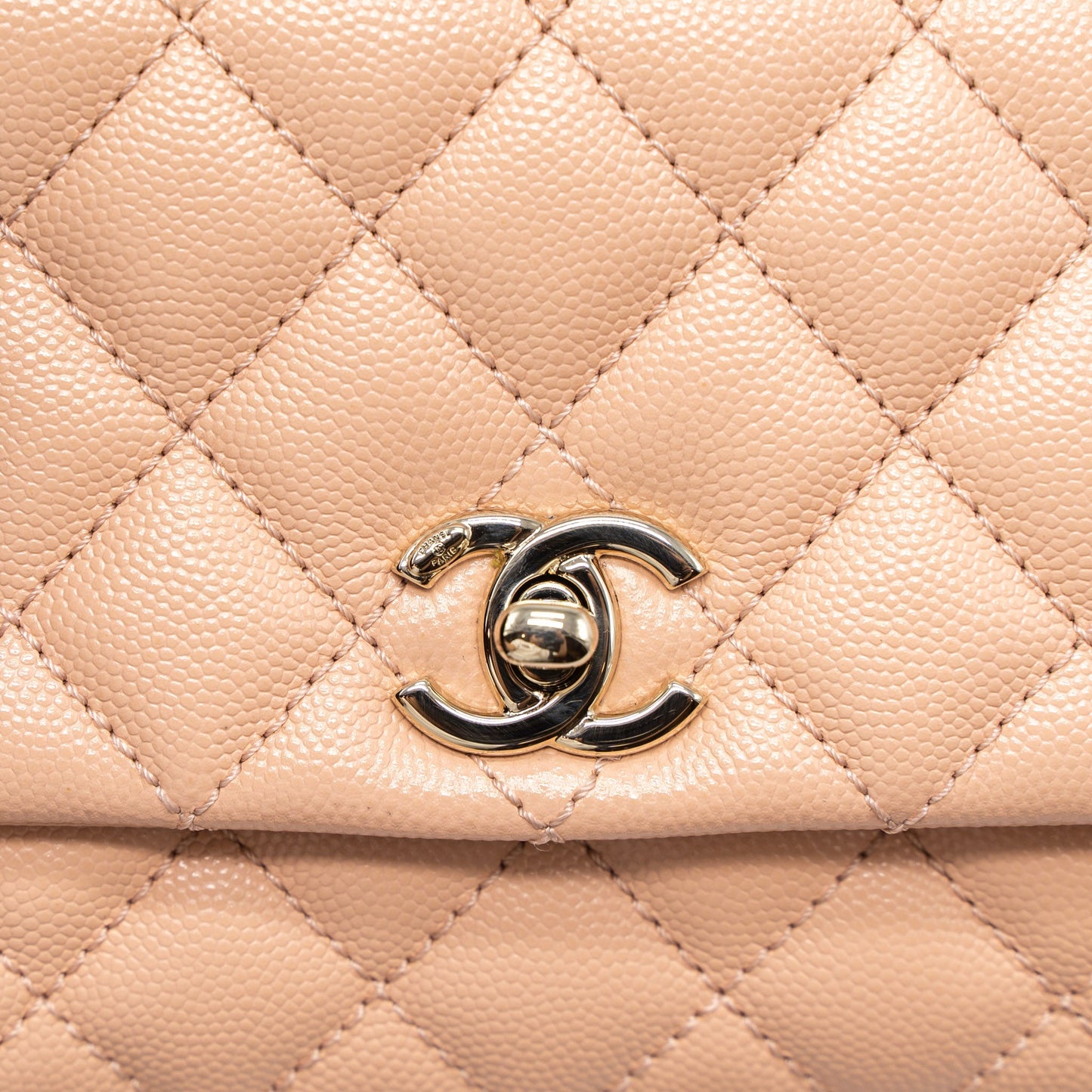 Chanel Mini Coco Handle Bag Caviar Light Pink L