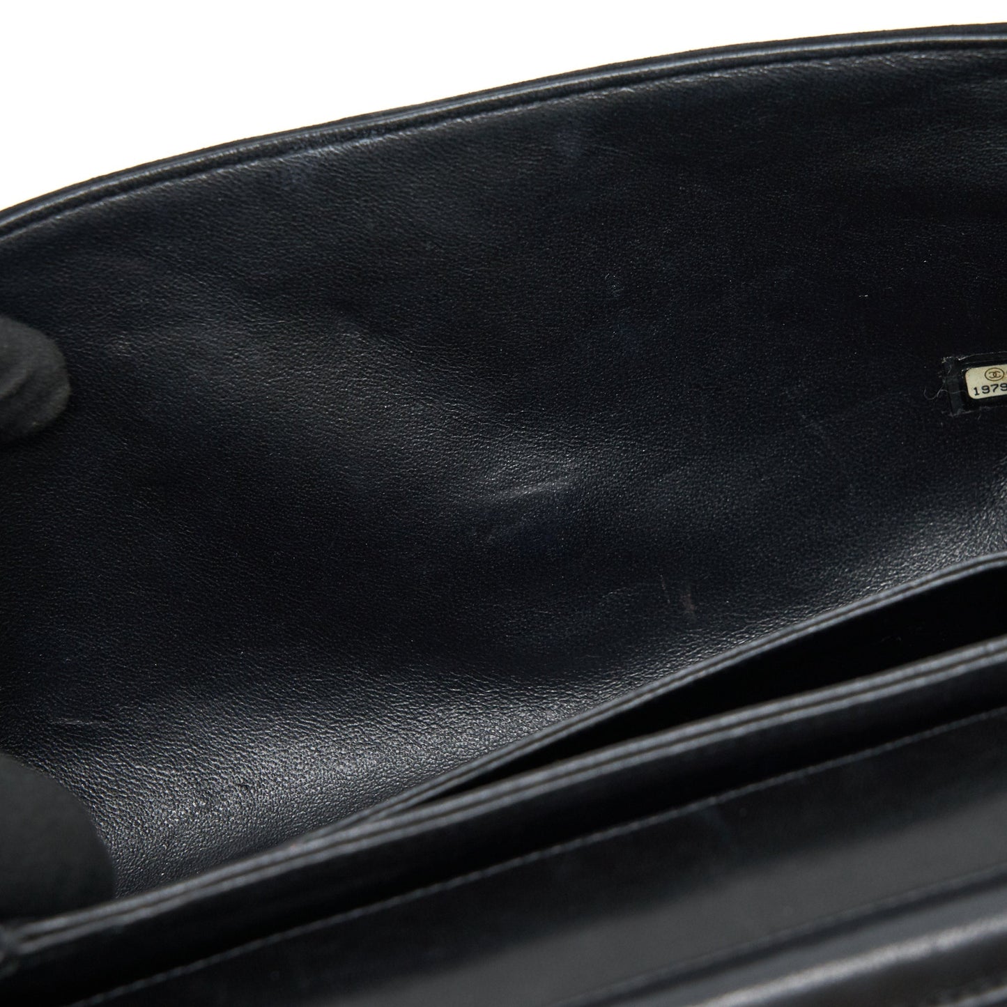 Chanel Quilted Velvet CC Logo Flap Bag black L