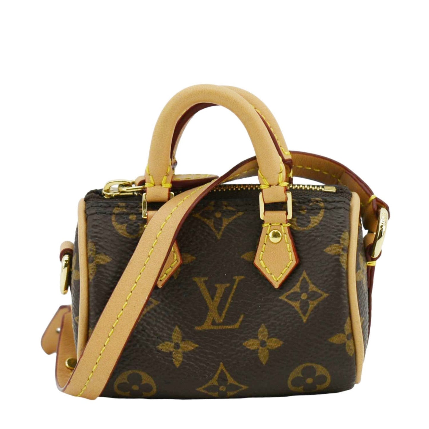 LOUIS VUITTON  Monogram Canvas Bag Charm Brown