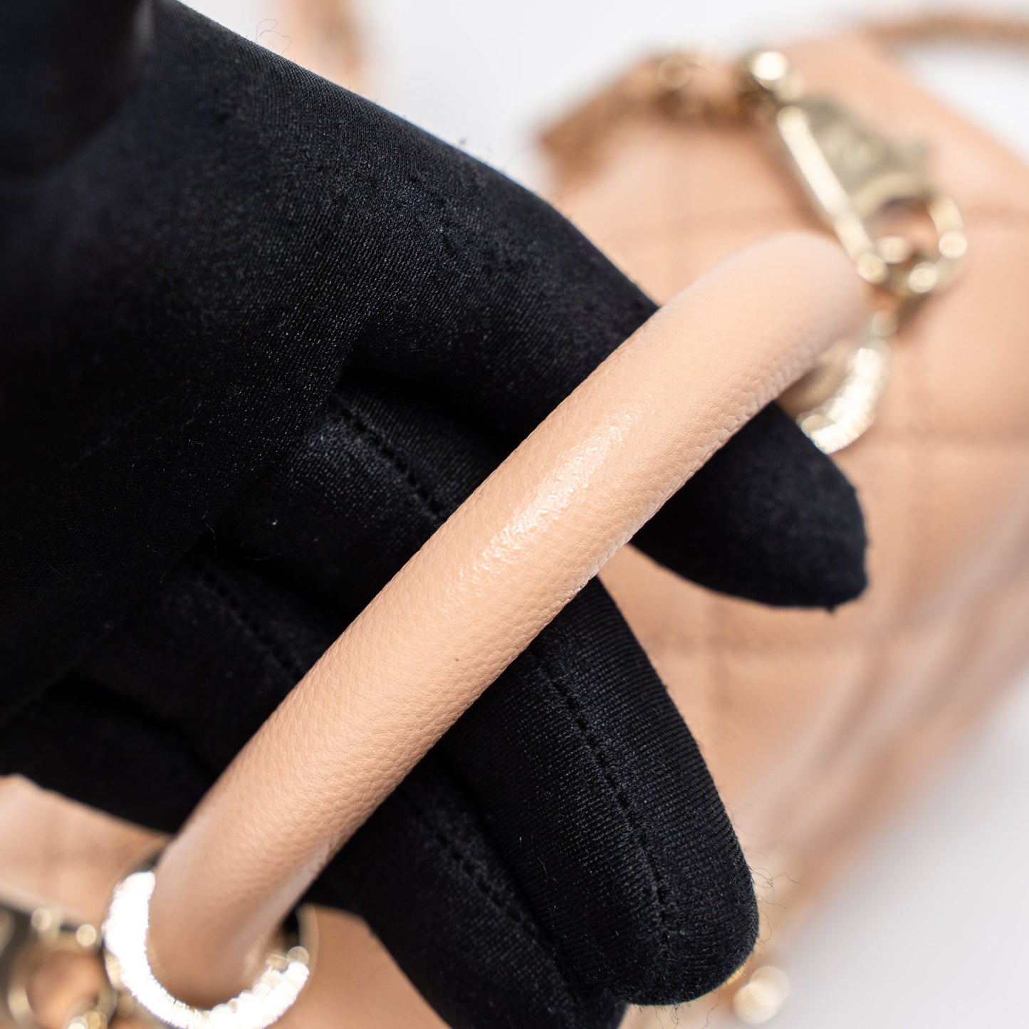 Chanel Mini Coco Handle Bag Caviar Light Pink L