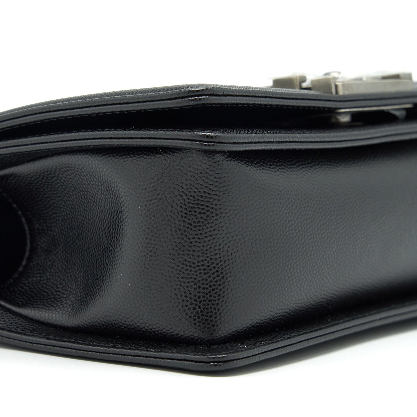 Chanel Small Boy Bag Caviar Black Ruthenium Sliver Hardware (Microchip?